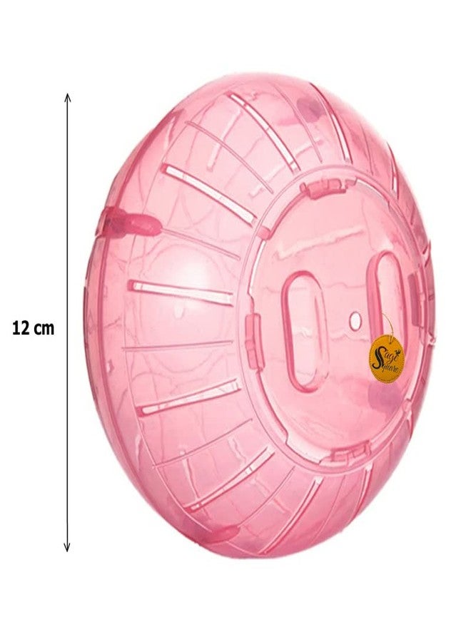 Sage Square Hamster Ball, Exercise Ball with Clip-in Lid, Durable Plastic, Provides Fun, Entertain, for Dwarf Hamster, Rat, Chinchilla, Gerbil, Guinea Pig (12 cm) (Pink) - Image 2